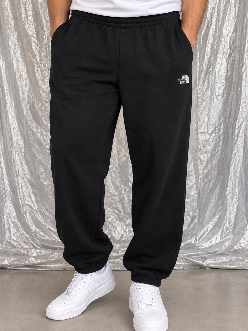 The North Face Men’s Black Fleece Jogger Pants 2XL Drawstring Pockets 29”